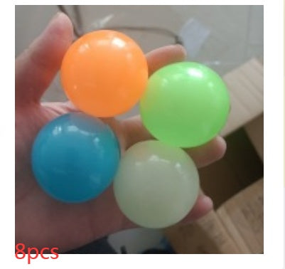 **Glow-in-the-Dark Sticky Ball – Fun Wall & Party Squeeze Toy**
