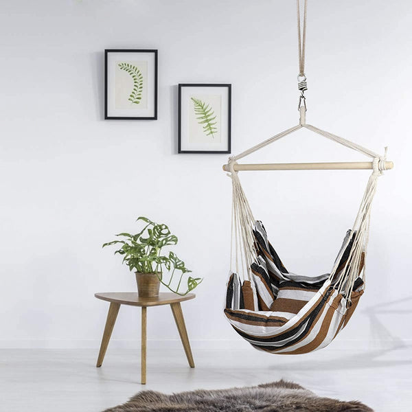 Hanging Hammock Chair – Indoor & Outdoor Swing for Adults & Kids