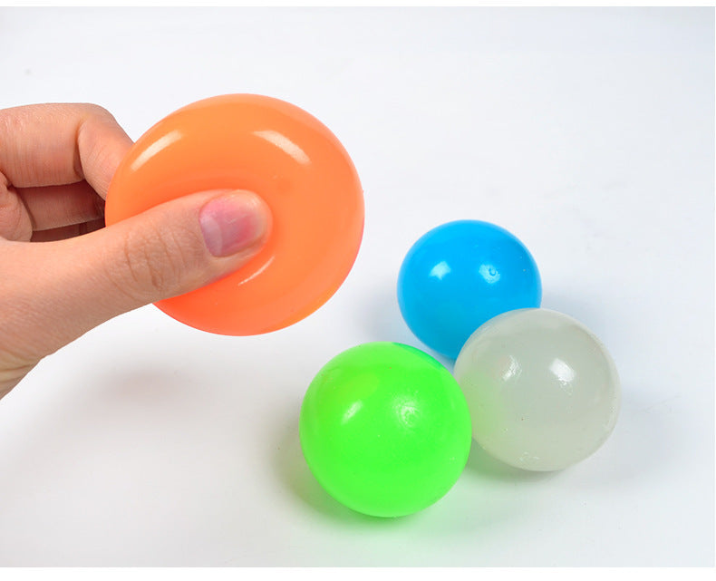 **Glow-in-the-Dark Sticky Ball – Fun Wall & Party Squeeze Toy**
