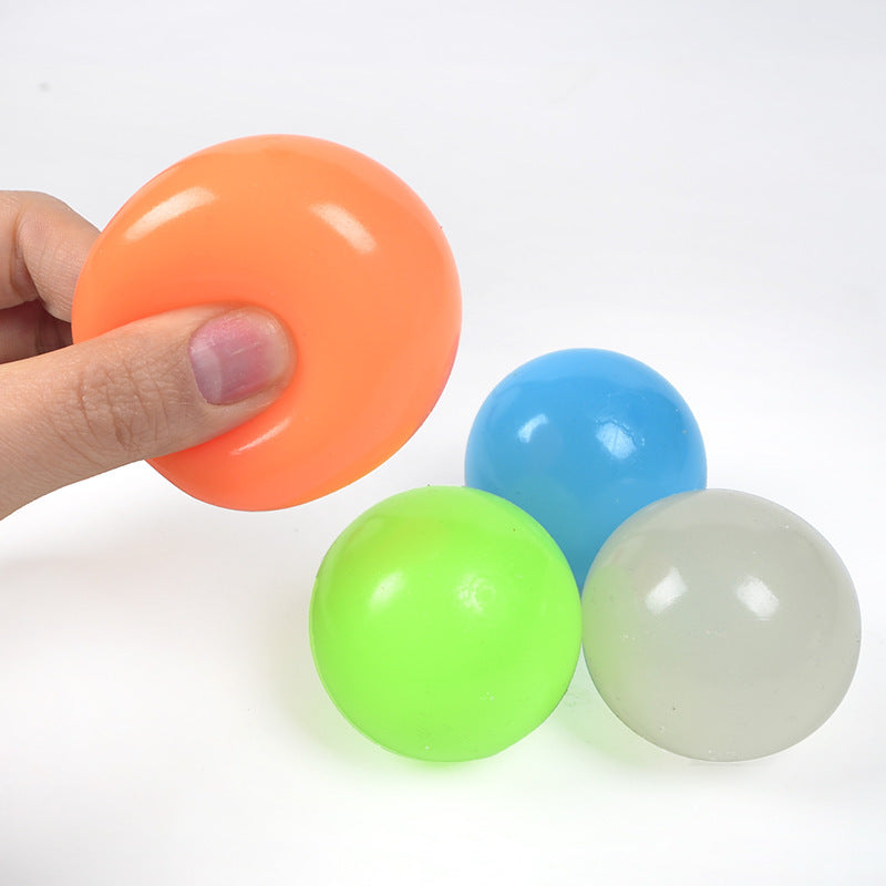 **Glow-in-the-Dark Sticky Ball – Fun Wall & Party Squeeze Toy**