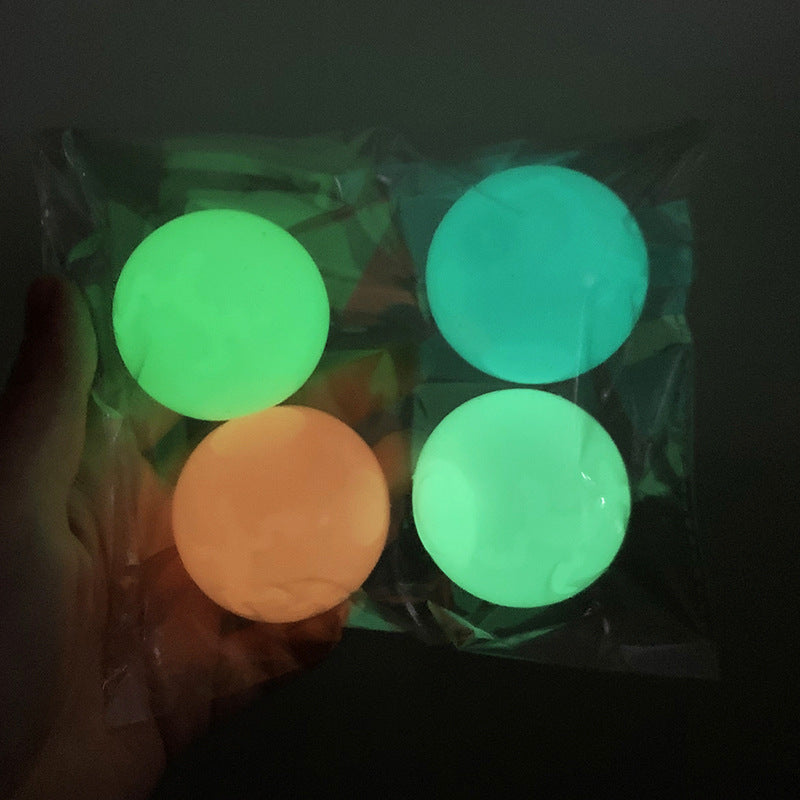 **Glow-in-the-Dark Sticky Ball – Fun Wall & Party Squeeze Toy**
