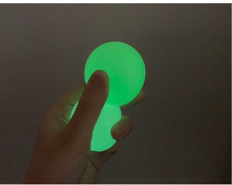 **Glow-in-the-Dark Sticky Ball – Fun Wall & Party Squeeze Toy**