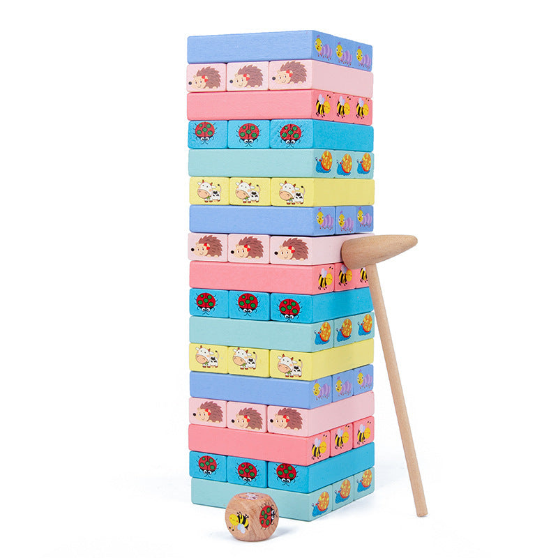 **Wooden Numerical Jenga – Puzzle Brick Building Game for Kids**