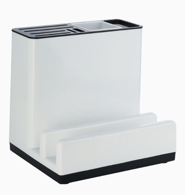 **Plastic Kitchen Knife Holder – Tableware Storage Rack for Cabinets**