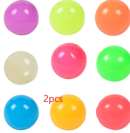 **Glow-in-the-Dark Sticky Ball – Fun Wall & Party Squeeze Toy**