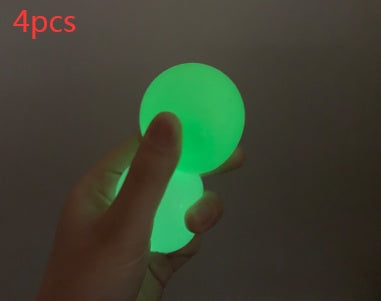**Glow-in-the-Dark Sticky Ball – Fun Wall & Party Squeeze Toy**