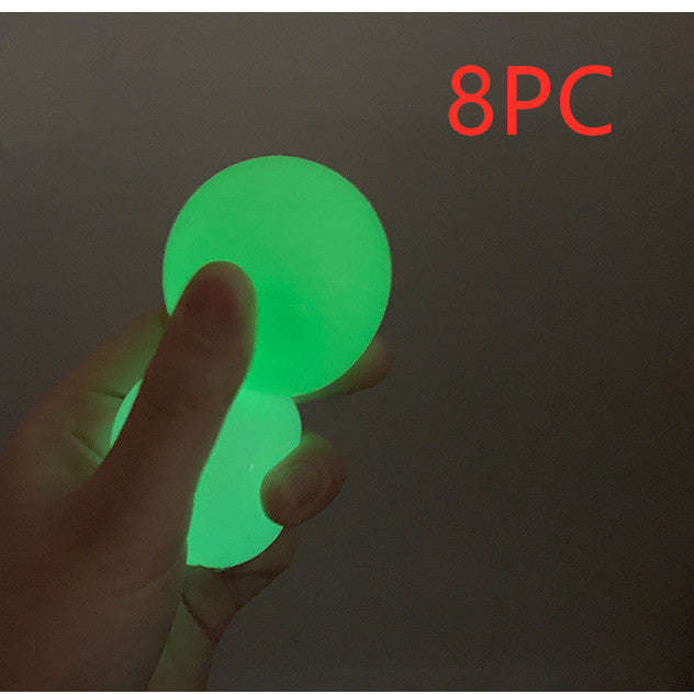 **Glow-in-the-Dark Sticky Ball – Fun Wall & Party Squeeze Toy**
