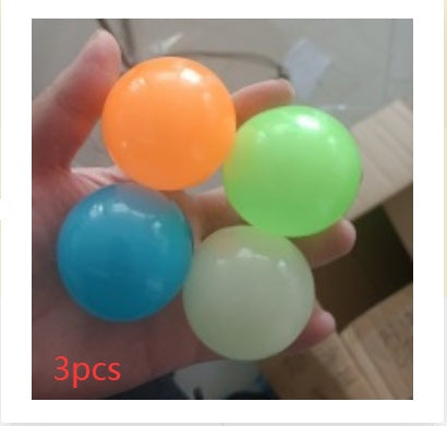 **Glow-in-the-Dark Sticky Ball – Fun Wall & Party Squeeze Toy**