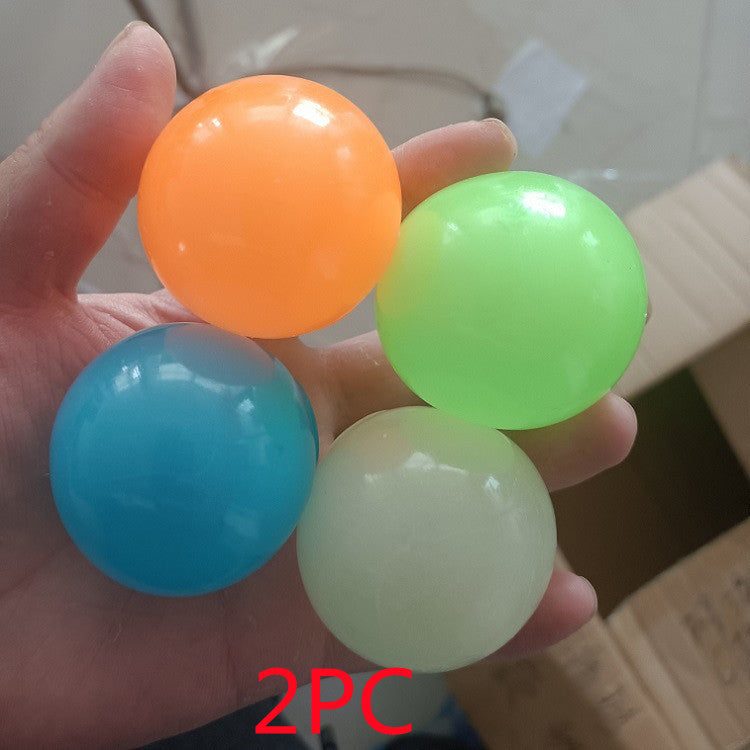 **Glow-in-the-Dark Sticky Ball – Fun Wall & Party Squeeze Toy**