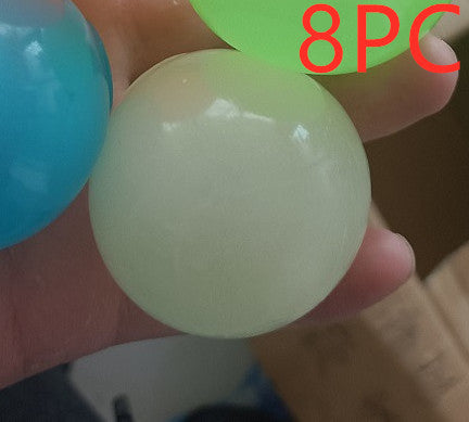 **Glow-in-the-Dark Sticky Ball – Fun Wall & Party Squeeze Toy**