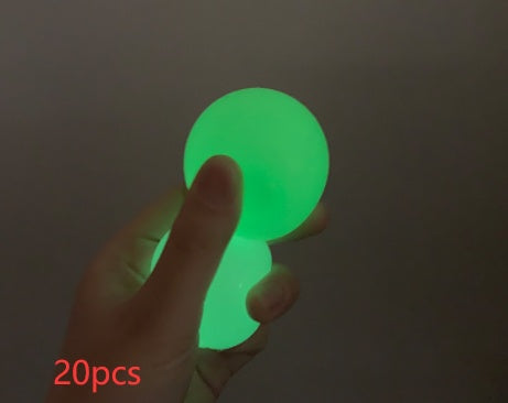 **Glow-in-the-Dark Sticky Ball – Fun Wall & Party Squeeze Toy**