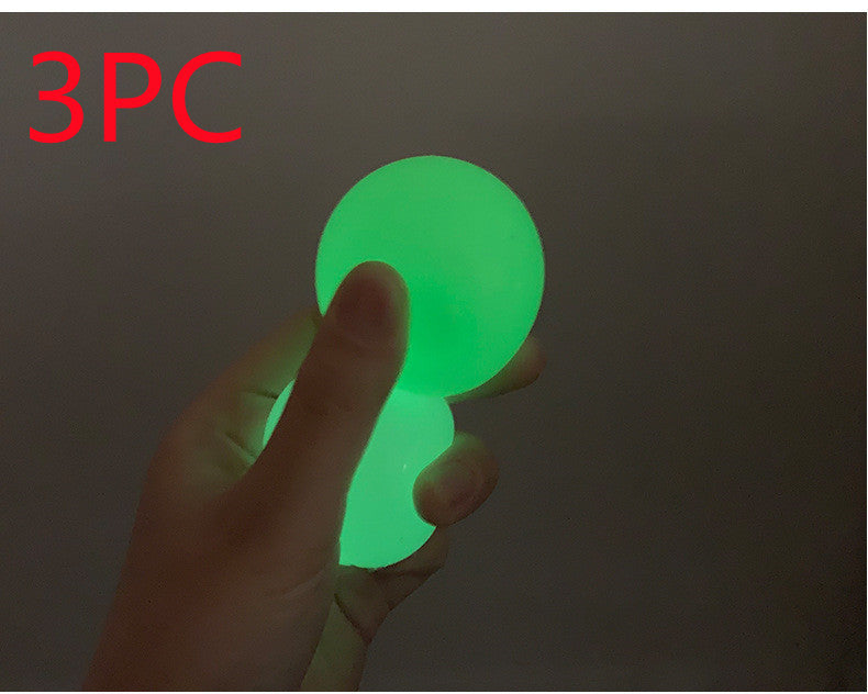 **Glow-in-the-Dark Sticky Ball – Fun Wall & Party Squeeze Toy**