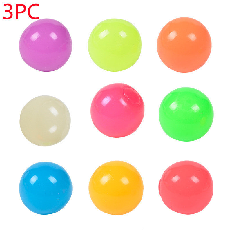 **Glow-in-the-Dark Sticky Ball – Fun Wall & Party Squeeze Toy**