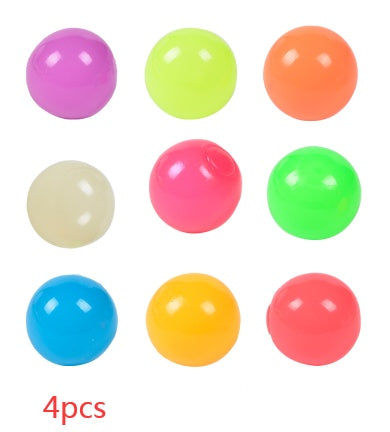 **Glow-in-the-Dark Sticky Ball – Fun Wall & Party Squeeze Toy**