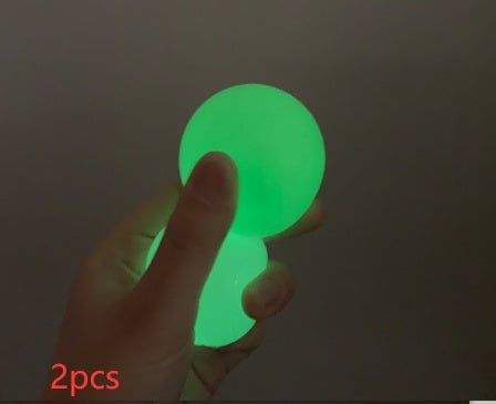 **Glow-in-the-Dark Sticky Ball – Fun Wall & Party Squeeze Toy**