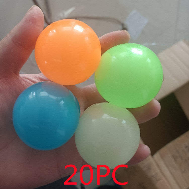 **Glow-in-the-Dark Sticky Ball – Fun Wall & Party Squeeze Toy**
