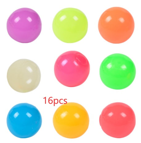 **Glow-in-the-Dark Sticky Ball – Fun Wall & Party Squeeze Toy**