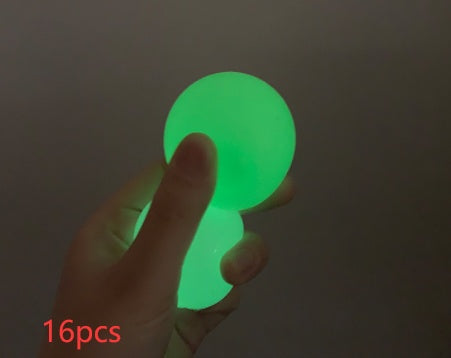 **Glow-in-the-Dark Sticky Ball – Fun Wall & Party Squeeze Toy**
