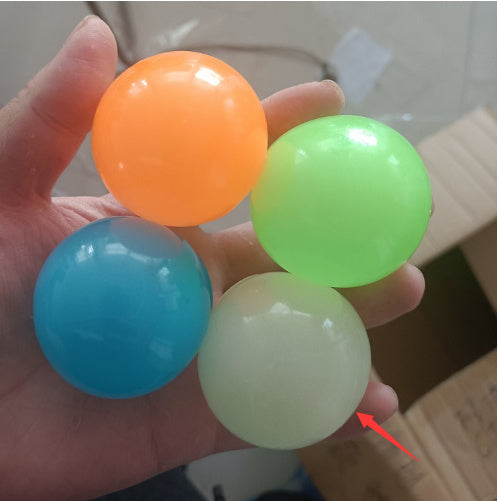 **Glow-in-the-Dark Sticky Ball – Fun Wall & Party Squeeze Toy**