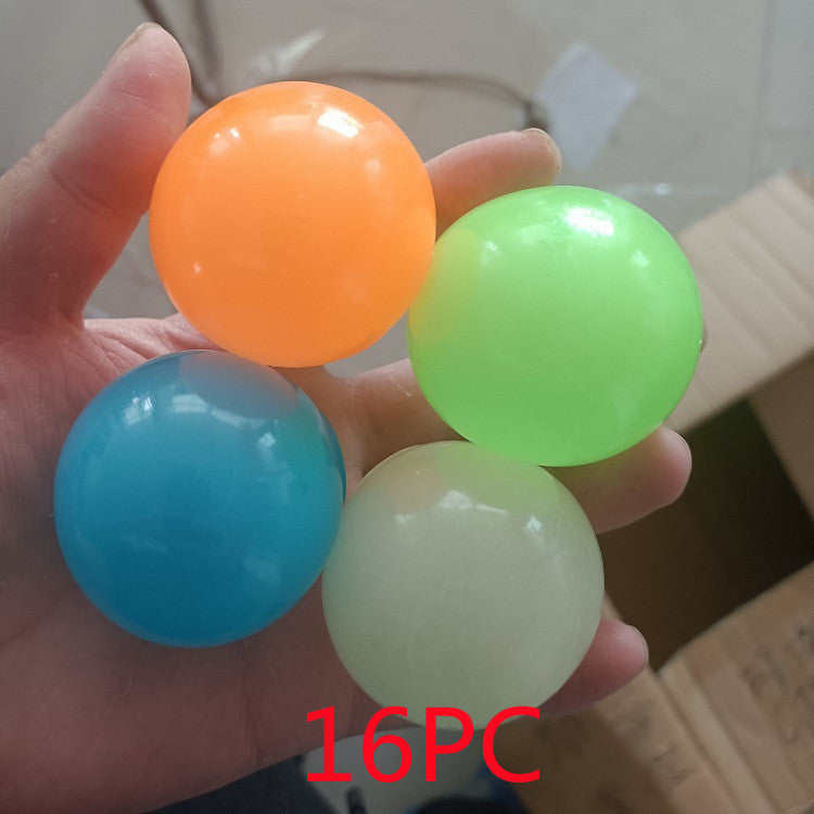 **Glow-in-the-Dark Sticky Ball – Fun Wall & Party Squeeze Toy**