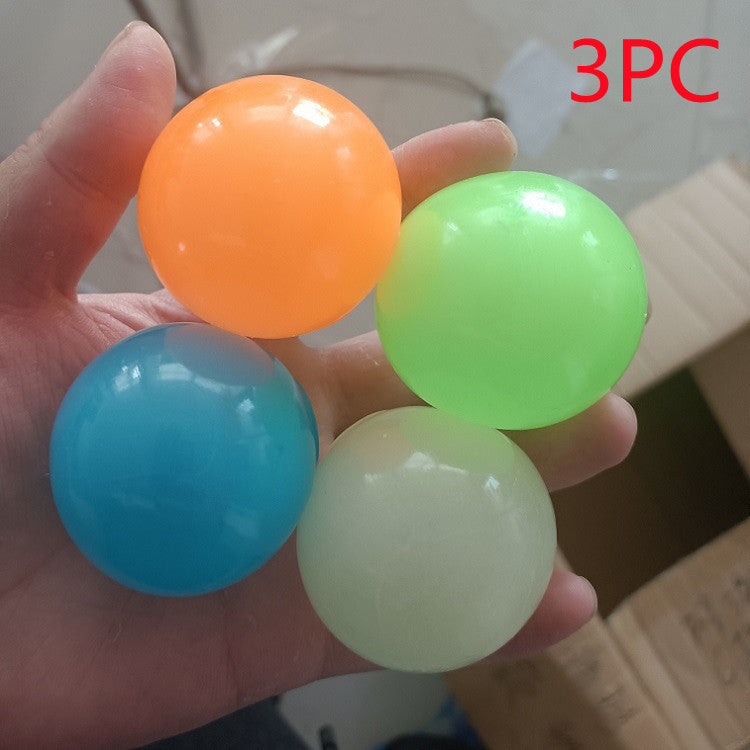 **Glow-in-the-Dark Sticky Ball – Fun Wall & Party Squeeze Toy**