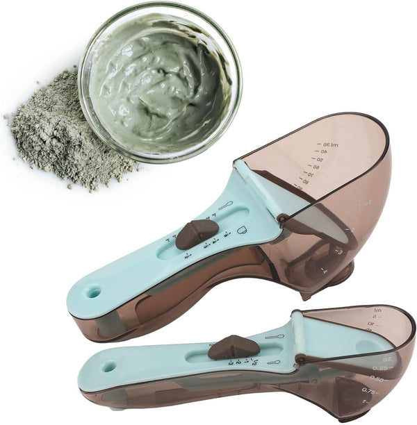 Adjustable measuring spoon with thumb slider for accurate measurement from 1ml to 13ml

