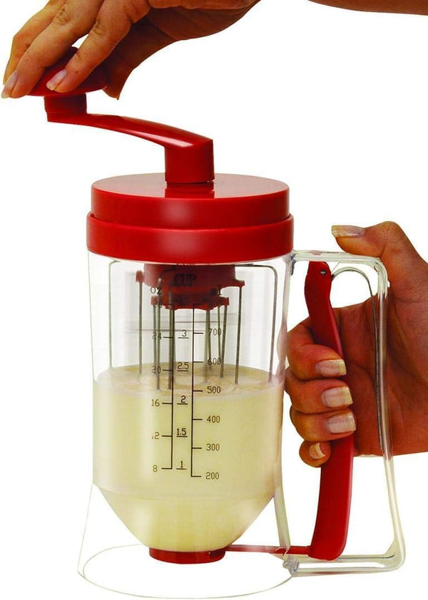 Manual Pancake Dispenser front view with clear container

